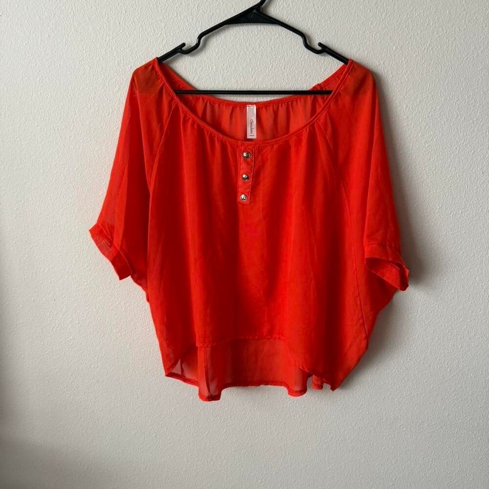Unbranded Women's Orange and Red Blouse